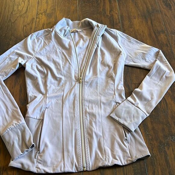 Athleta running workout  jacket zip front lilac color size S like new activewear - Picture 1 of 12